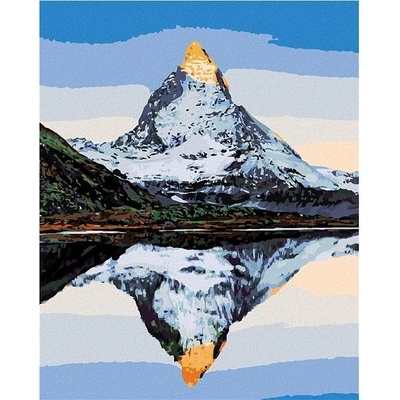 zuty Malování Podle Čísel Hora Matterhorn A Její Odraz V Jezeře 40 x 50 Cm Plátno Rám