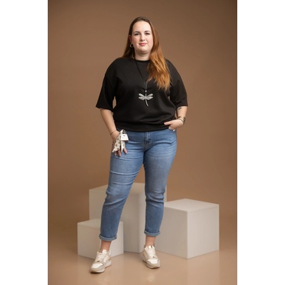 Mom fit džíny AQUA M1166-4B Modrá