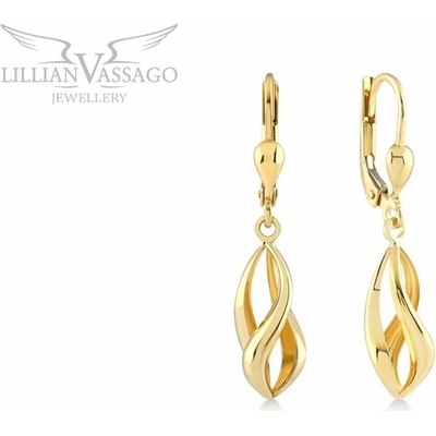 Lillian Vassago Zlaté elegantné visiace náušnice LLV06-GER391