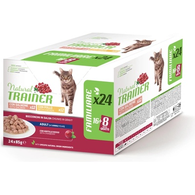 Natural Trainer Adult míchané balení: kuře a losos 24 x 85 g