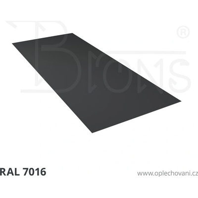 Brons Rovinný plech 800 x 2000 mm tmavě šedá