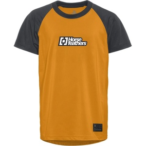 Horsefeathers Детска фланелка с къс ръкав за колоездене Horsefeathers Kid's Spike Bike Jersey Cycling jersey - Sunflower / Indigo (756-0253-0214)