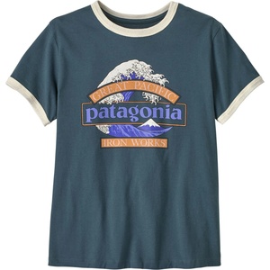 Patagonia Дамска тениска Patagonia Women's Great Waves Ringer Tee T-shirt - Summit Blue - размер XL (916-6166-0515)
