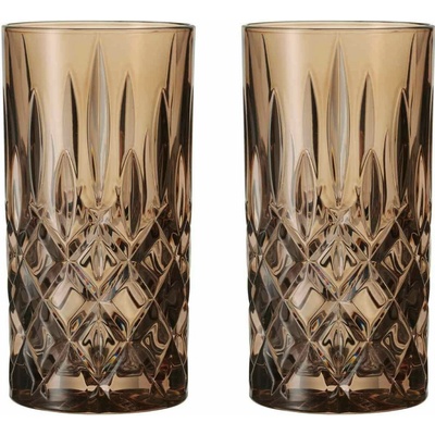Nachtmann Sklenice na long drink NOBLESSE COLORS sada tabáková 2 x 395 ml