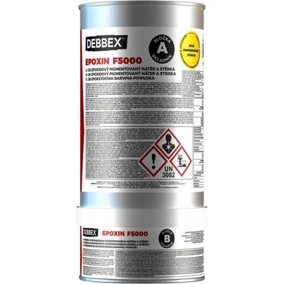 Den Braven Podlahový epoxy nátěr, sada plechovek 5 + 1 kg Podlahový epoxy nátěr, sada plechovek 5 + 1 kg, černá RAL 9005