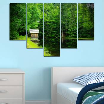 Vivid Home Картини пана Vivid Home от 5 части, Пейзаж, Канава, 110x65 см, 6-та Форма №0507