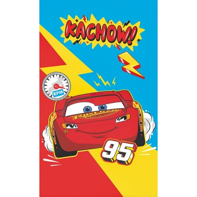Carbotex dětský froté ručník CARS 3 GO BLESKU, modro-žluto-červený, 30 x 50 cm