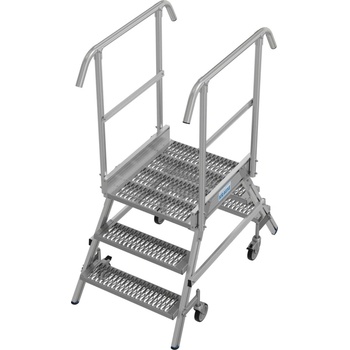 KRAUSE Мобилна платформена стълба с колела, двустранен достъп, R13 профилирана решетка Krause, 2x3 (07821317) (07821317)
