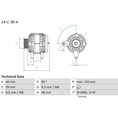 Alternátor BOSCH 0 986 040 330