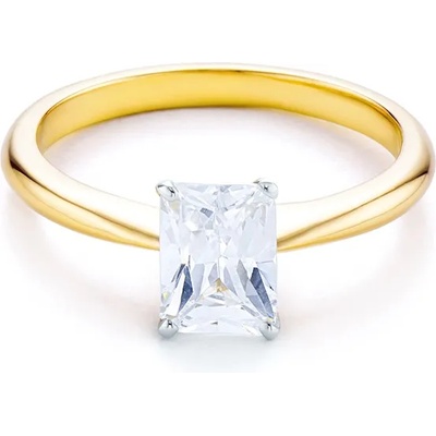 SAVICKI Годежен пръстен Solitaire: два цвята злато. кубичен цирконий