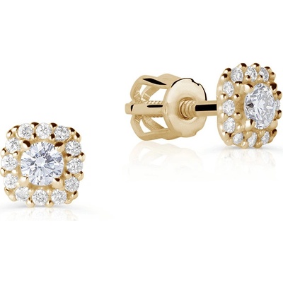 Danfil detské náušnice C5542 zo žltého zlata White balónik