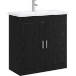 vidaXL Комплект мебели за баня Черен дъб 81 x 40 x 84, 5 см (3404359)