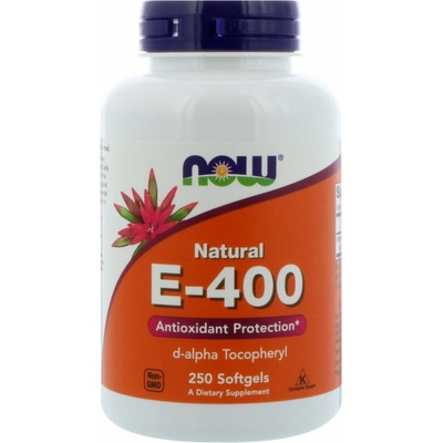 Now Foods Vitamín E Přírodní 400 iu 250 kapsúl