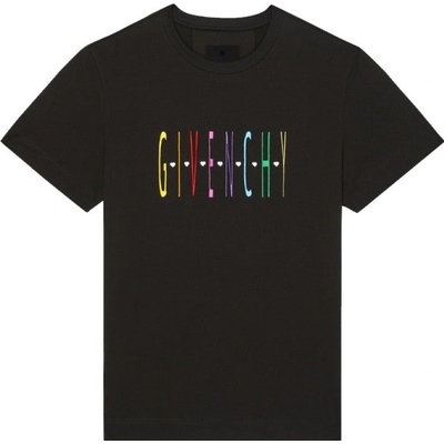 Givenchy Colorful Logo Black tričko