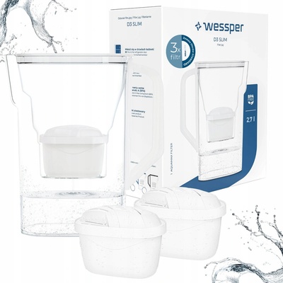 Wessper D3 SLIM 2,7 l bílá + filtry 3 ks – Zbozi.Blesk.cz