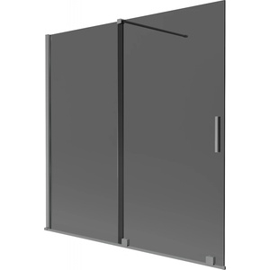 Mexen Velar двукрилен плъзгащ се параван за вана 160 x 150 см, графит, gun metal - 896-160-000-41-95 (896-160-000-41-95)
