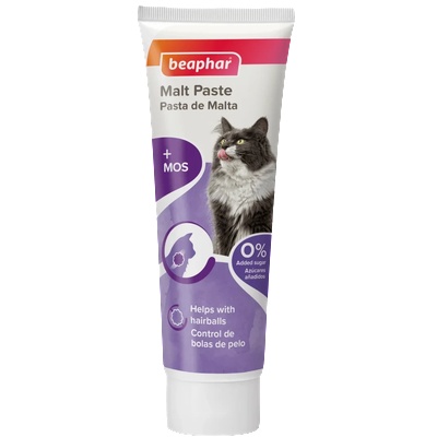 Beaphar Hairball Malt Paste - малцова паста против образуване на топки косми в стомаха- 100 гр