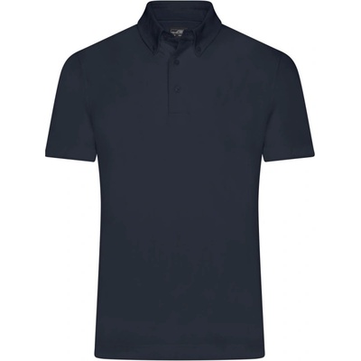 James & Nicholson polokošile JN 964 button-down krátký rukáv pánská černá