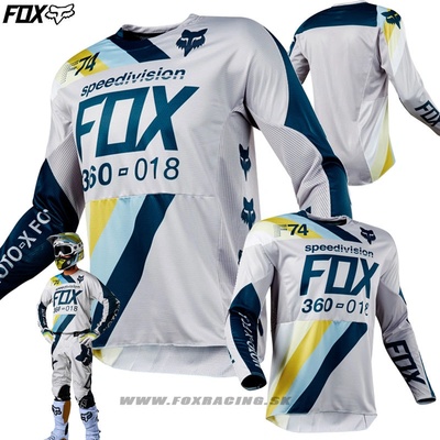 Fox Racing 360 Draftr svetlo sivý