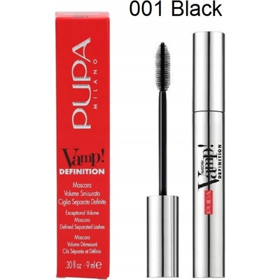 Pupa Vamp! Definition riasenka pre maximálny objem 001 Smoky Black 9 ml