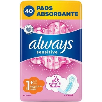 Always Ultra Sensitive Normal hygienické vložky S Krídelkami 40 ks
