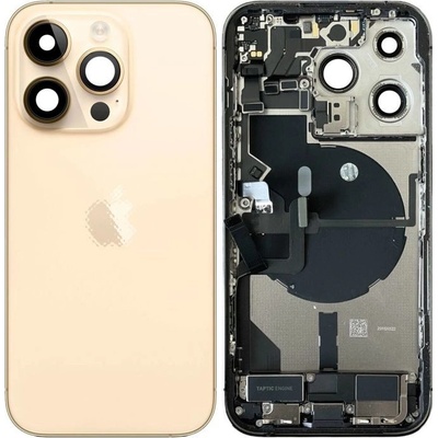 Kryt Apple iPhone 14 Pro zadní Housing s Malými Díly Zlatý