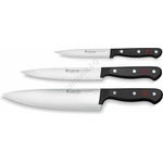 WÜSTHOF - Комплект кухненски ножове GOURMET 3 бр. черни (GG301)