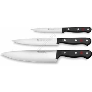 WÜSTHOF - Комплект кухненски ножове GOURMET 3 бр. черни (GG301)