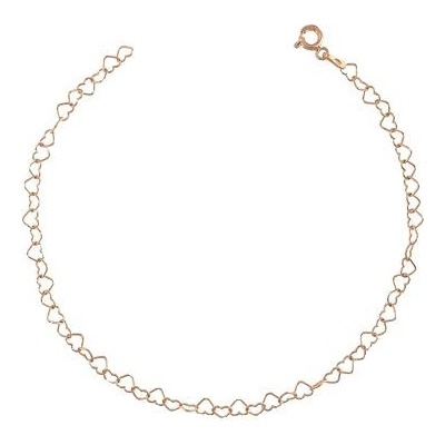 INFINITYSILVER Strieborný pozlátený náramok srdiečkový 7233045E19