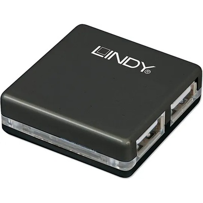 Lindy hub usb 2.0, мини, 4 порта 42742 (42742)