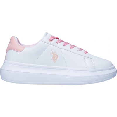 U.S. Polo Assn.,Helis dievčenská voľnočasová obuv biela,lososová