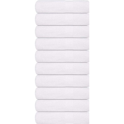 vidaXL Koupelových osušek 10 ks bílé 100 x 150 cm