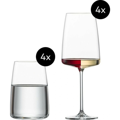 Zwiesel Sklenice na víno VIVID SENSES se sklenicemi na vodu Glas 8 x 535 ml