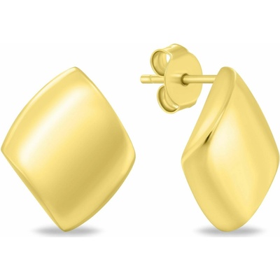 Brilio Silver Elegantní minimalistické pozlacené náušnice EA1218Y