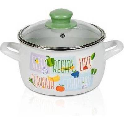 Metalac Posude 16 см (2, 2 л) дълбока емайлирана тенджера Metalac Posude с декор Harmony (384857)