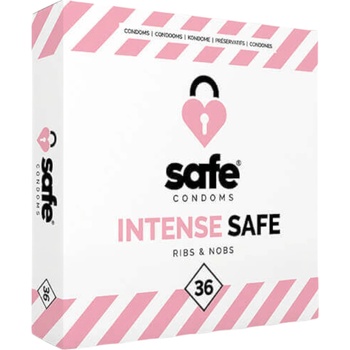 Safe Intense - Ребрист и точков презерватив (36 бр. )