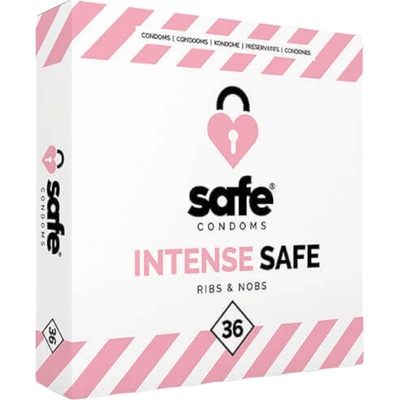 Safe Intense - Ребрист и точков презерватив (36 бр. )