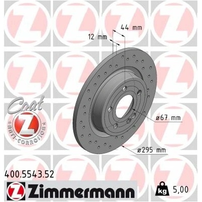 Brzdový kotúč ZIMMERMANN 400.5543.52 (400554352)