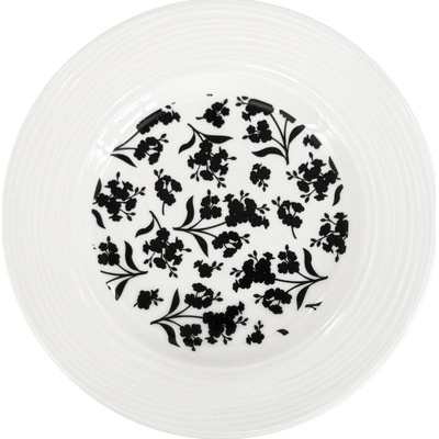 Porcelánový dezertní talíř Croft Velvet 20,5cm - bílá/černá, by inspire