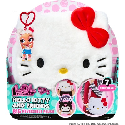 Velký oboustranný plyšák L.O.L. Surprise! Loves Hello Kitty and Friends - náhodný výběr (249849)