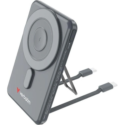 Verbatim Външна батерия Verbatim Charge n'Go, 5000 mAh, с 2 кабела, USB Type-C, сива (2101050043)