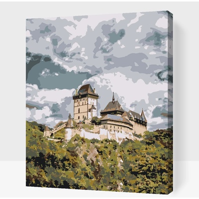 Vymalujsisam.cz Malování podle čísel Hrad Karlštejn 4 Velikost 30 x 40 cm Rámování Na kartonové desce