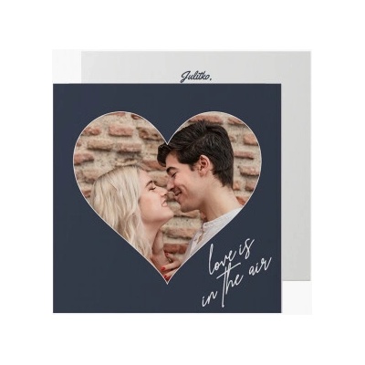 Fotoprianie Modrá valentínka, 14x14 cm - 96475