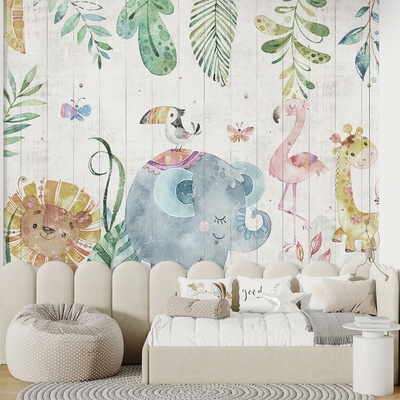 Art gift Детски фототапет - Слонче и приятели