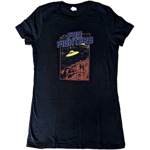 Foo Fighters UFOS 2015 European Tour (Back Print & Ex-Tour) Black L Дамски Риза (FOOTS46LB03)