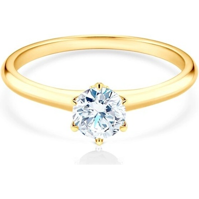 Savicki Zásnubný prsteň The Journey žlté zlato laboratórny diamant TJ R3 LAB Z
