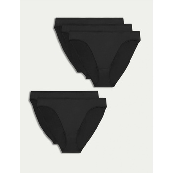 Marks & Spencer Комплект от 5 бр. леко пристягащи гащички от микрофибър с висока талия без видим подгъв, 5 бр. в опаковка Marks & Spencer черни Marks & Spencer | Cheren | ЖЕНИ | M