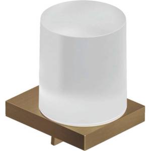 Kludi Vela C - Дозатор за сапун с държач, стъкло/матиран бронз 31976N1 (31976N1)