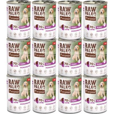 Vetexpert Raw Paleo Monoprotein Puppy Lamb 12 x 400 g