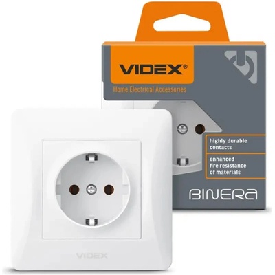 Videx КОНТАКТ ШУКО vf-bnsk1g-w 16А binera videx - БЯЛ (4820118294995)